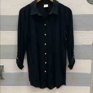 Cotton Slub 3/4 Sleeve Tunic